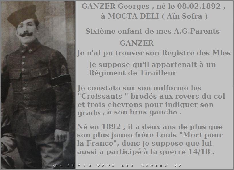 GUERRE 14-18 GANZER GEORGES  08 02 1892 A MOCTA DELI .JPG